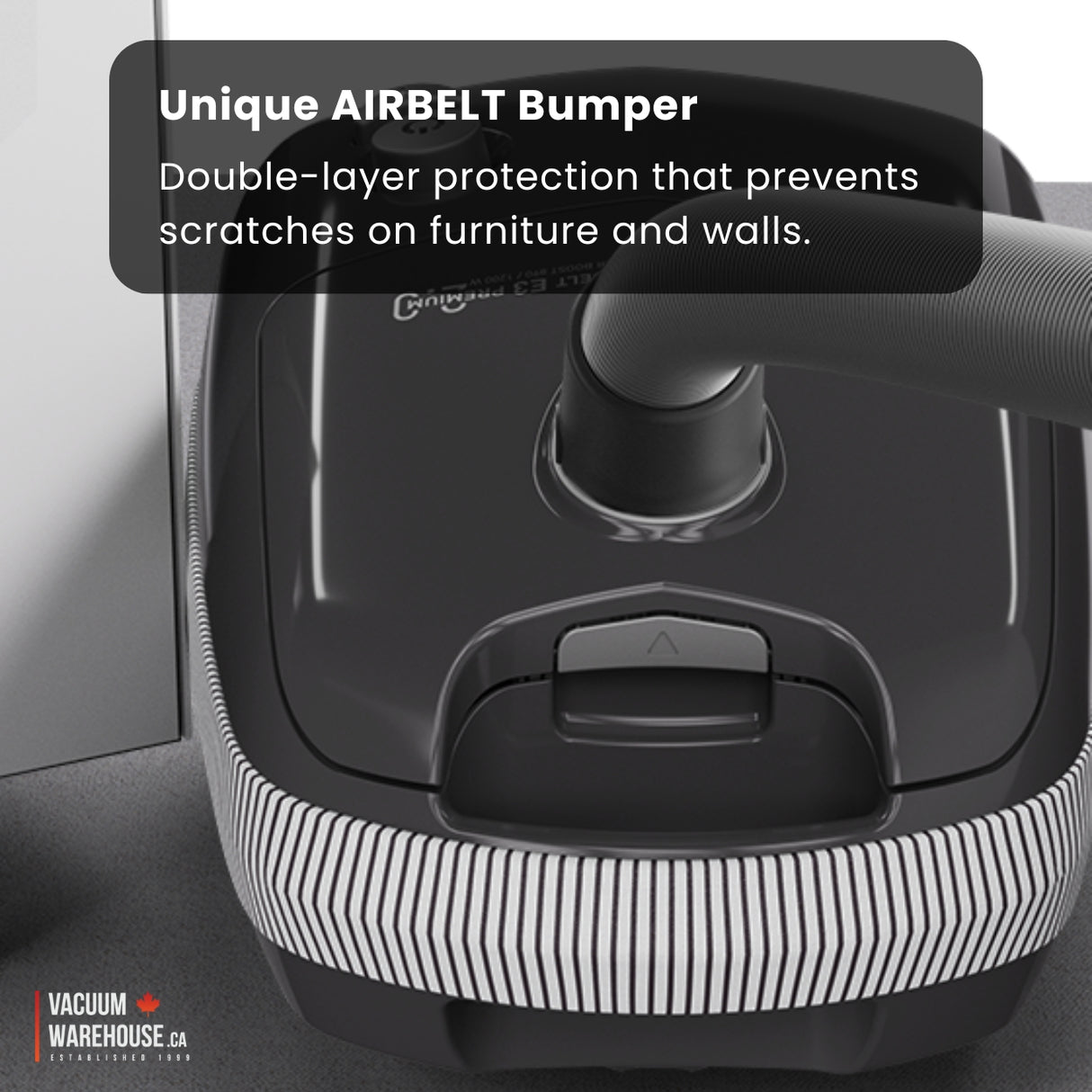 Sebo Airbelt E3 Premium Canister Vacuum Cleaner - Graphite - VacuumWhouse - 91648FC