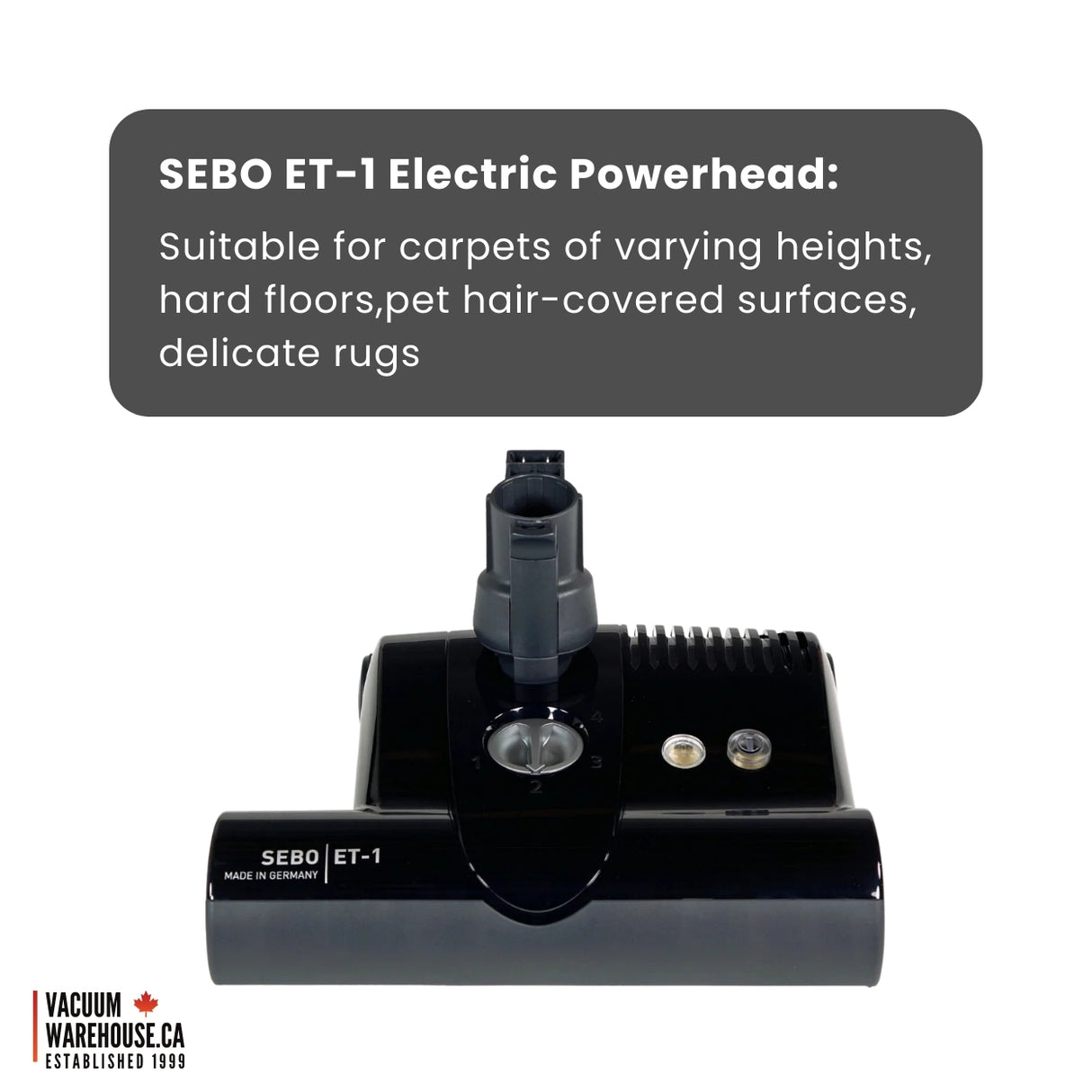 Sebo Airbelt E3 Premium Canister Vacuum Cleaner - Graphite - VacuumWhouse - 91648FC