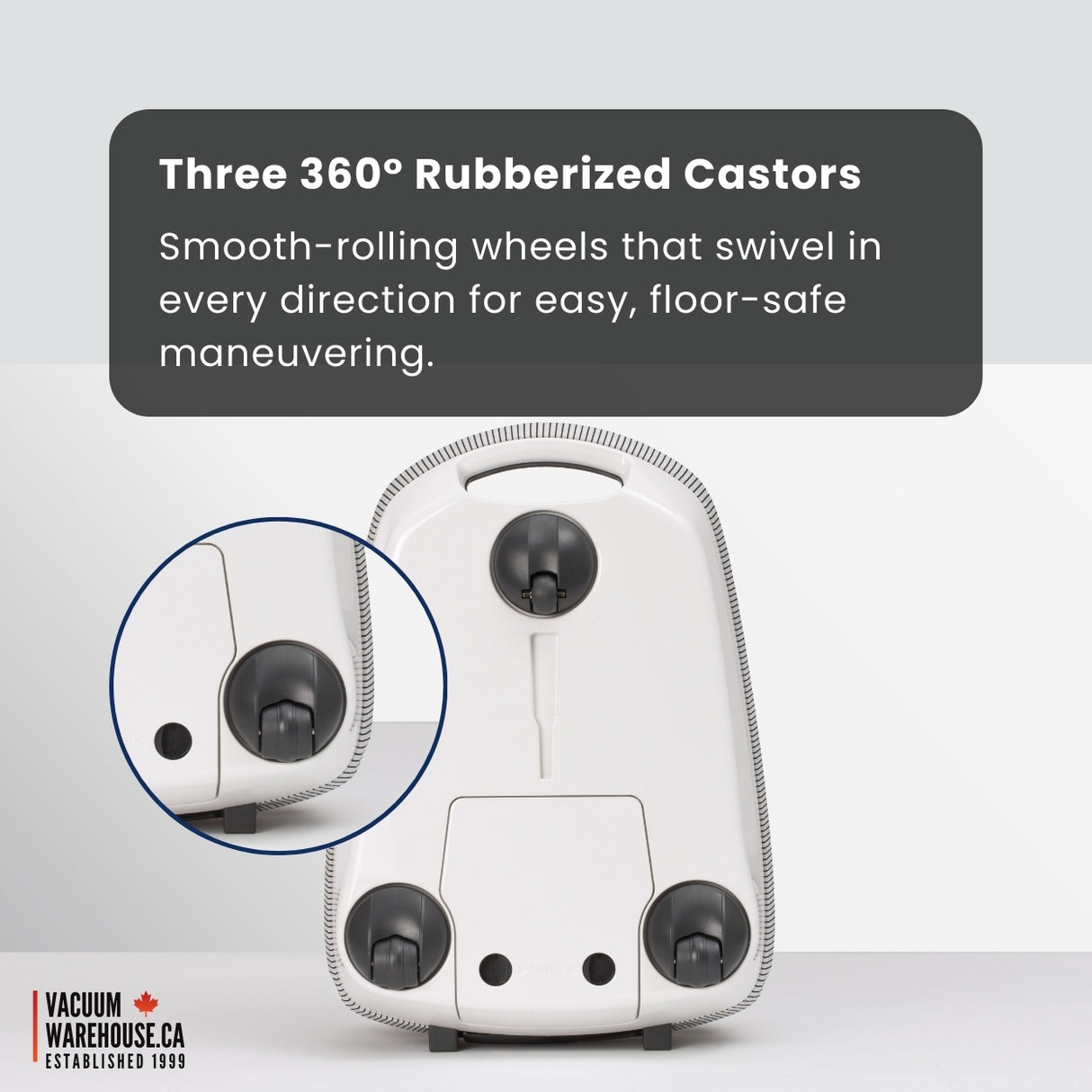 Sebo Airbelt E3 Premium Canister Vacuum Cleaner - White - 91646FC