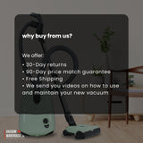 Sebo Airbelt E3 Premium Canister Vacuum Cleaner - Pastel Blue - VacuumWhouse - 91652FC