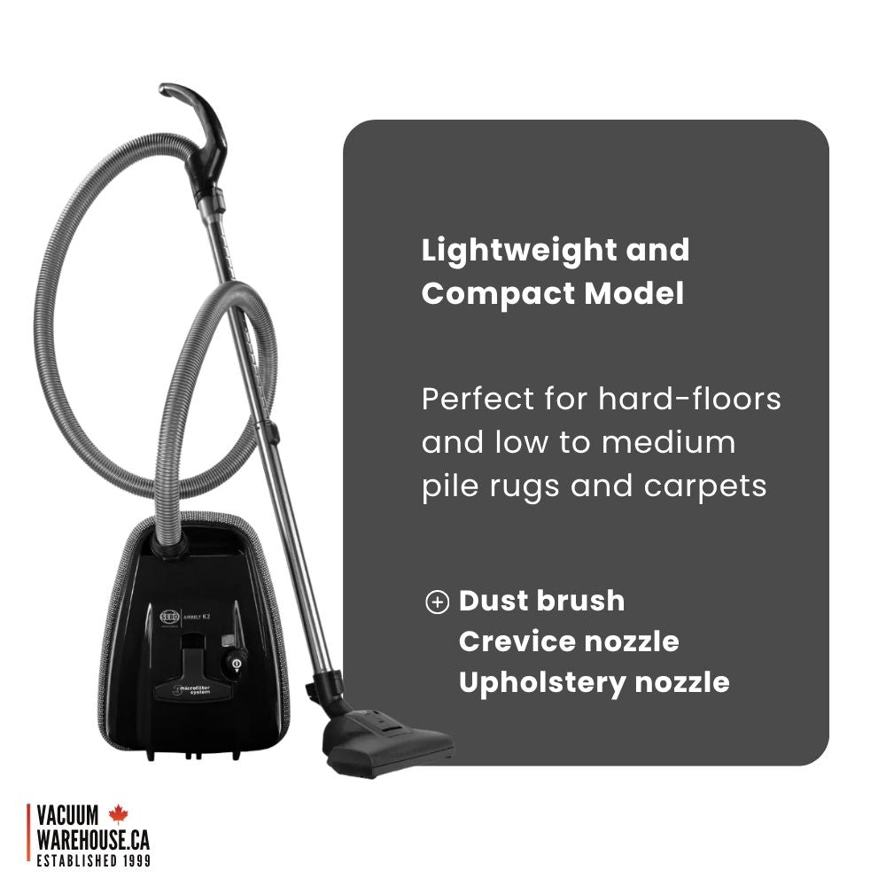 Sebo Airbelt K2 Turbo Canister Vacuum Cleaner - Onyx Black