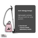 Sebo Airbelt K2 Kombi Canister Vacuum Cleaner - Pastel Pink