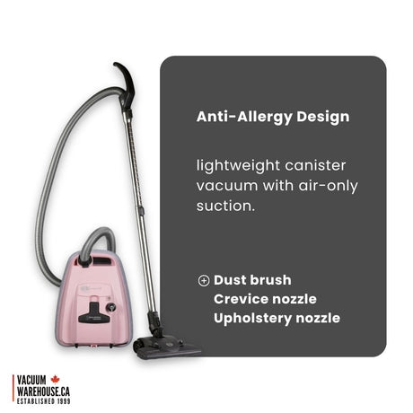 Sebo Airbelt K2 Kombi Canister Vacuum Cleaner - Pastel Pink