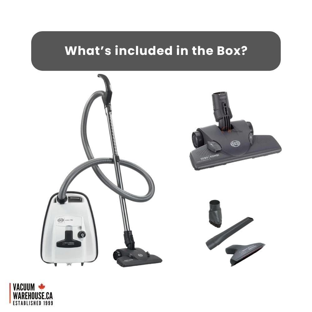 Sebo Airbelt K2 Kombi Canister Vacuum Cleaner - White