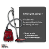 Sebo Airbelt K3 Premium Canister Vacuum Cleaner - Red