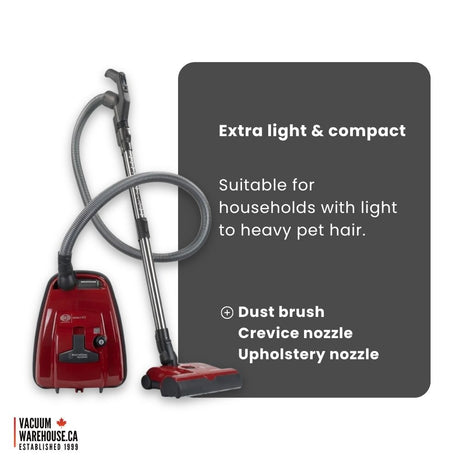 Sebo Airbelt K3 Premium Canister Vacuum Cleaner - Red