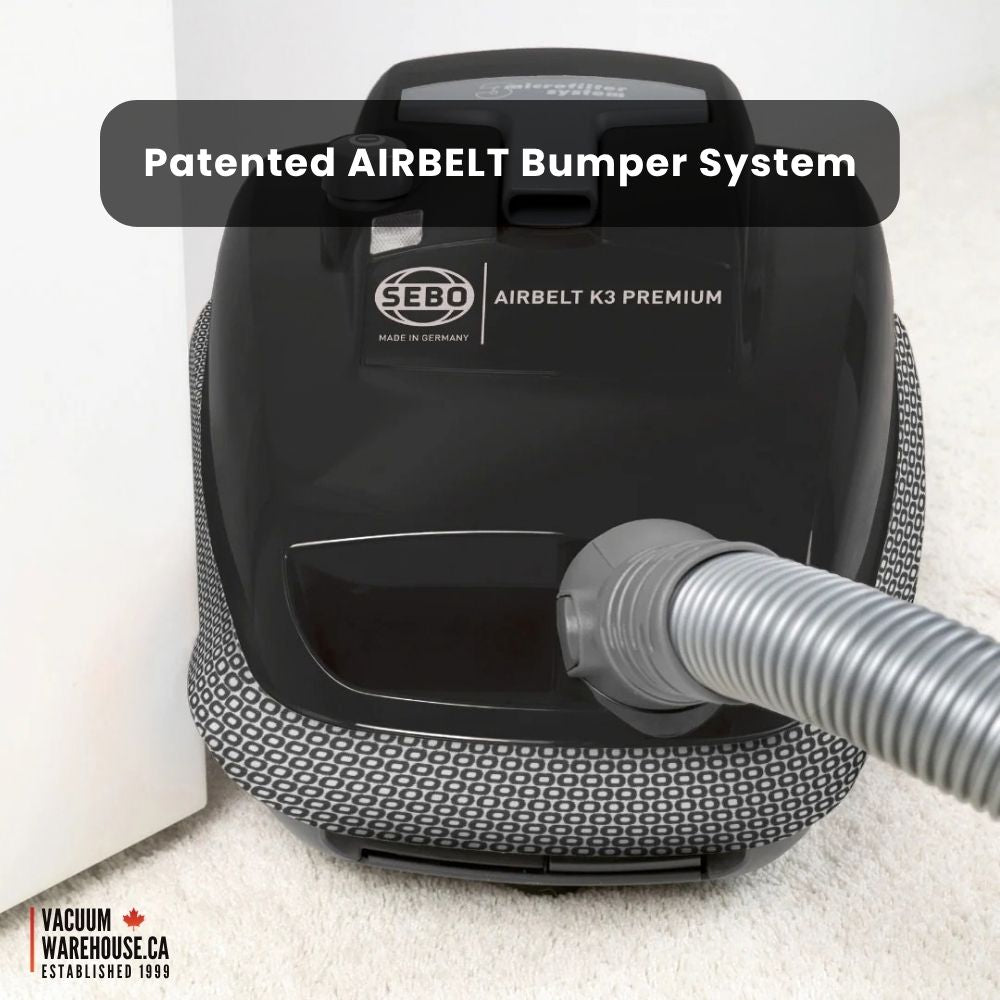 Sebo Airbelt K3 Premium Canister Vacuum Cleaner - Onyx Black