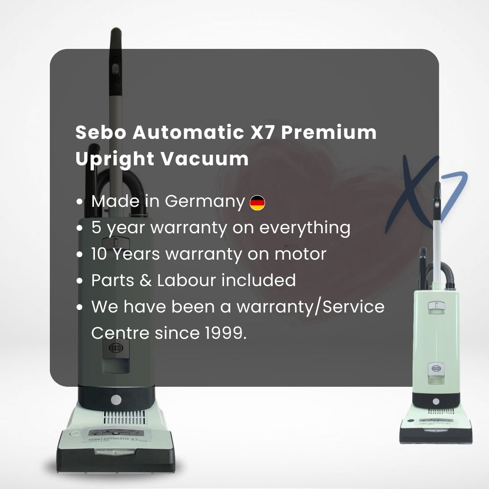 Sebo Automatic X7 Premium Upright Vacuum Cleaner - Pastel Mint
