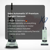Sebo Automatic X7 Premium Upright Vacuum Cleaner - Pastel Mint