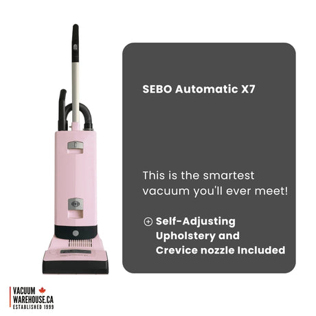 Sebo Automatic X7 upright vacuum cleaner - Pastel Pink