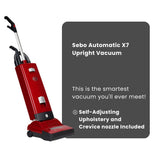 Sebo Automatic X7 upright vacuum cleaner - red