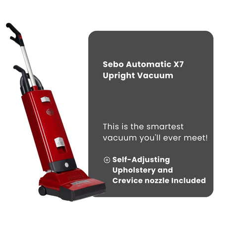 Sebo Automatic X7 upright vacuum cleaner - red