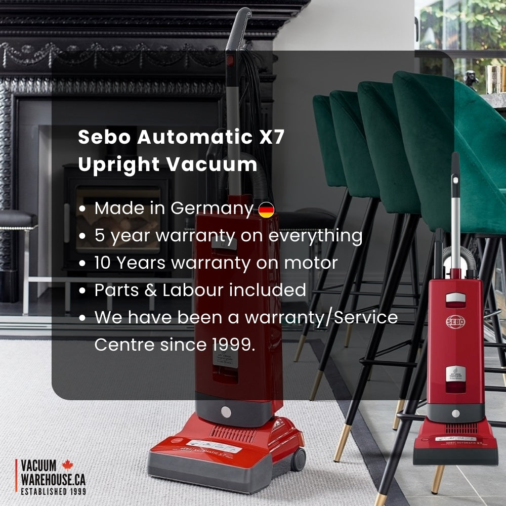 Sebo Automatic X7 upright vacuum cleaner - red