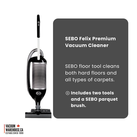 Sebo Felix 1 Onyx Premium Upright Vacuum Cleaner - Onyx Black