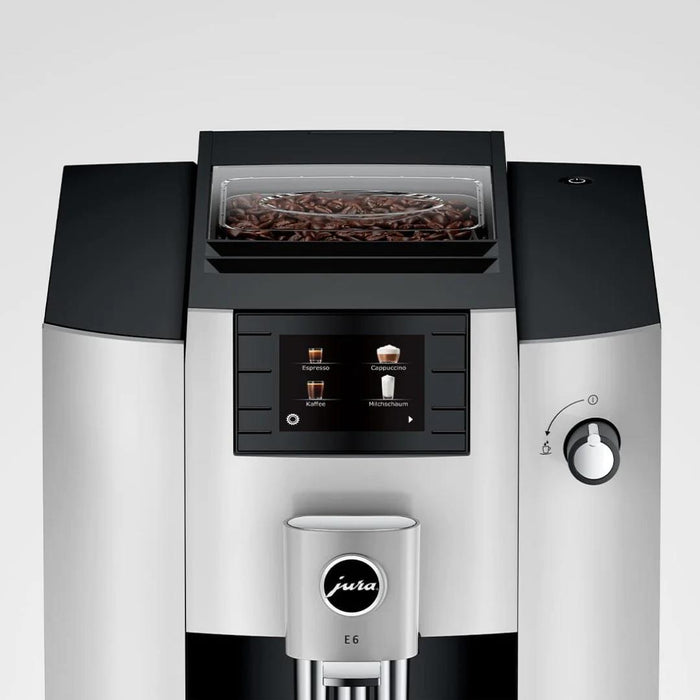 Jura E6 Super Automatic Coffee Machine - Platinum