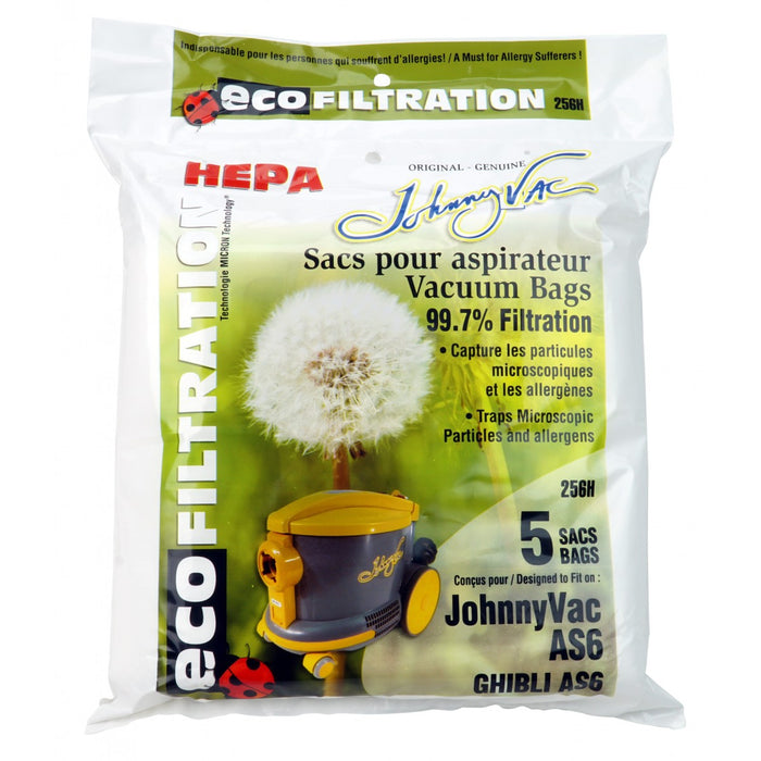 Johnny Vac Ghibli AS6 HEPA Microfilter Bag (5 bags)