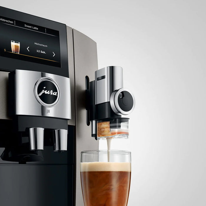 JURA J8 SUPER AUTOMATIC COFFEE MACHINE - MIDNIGHT SILVER