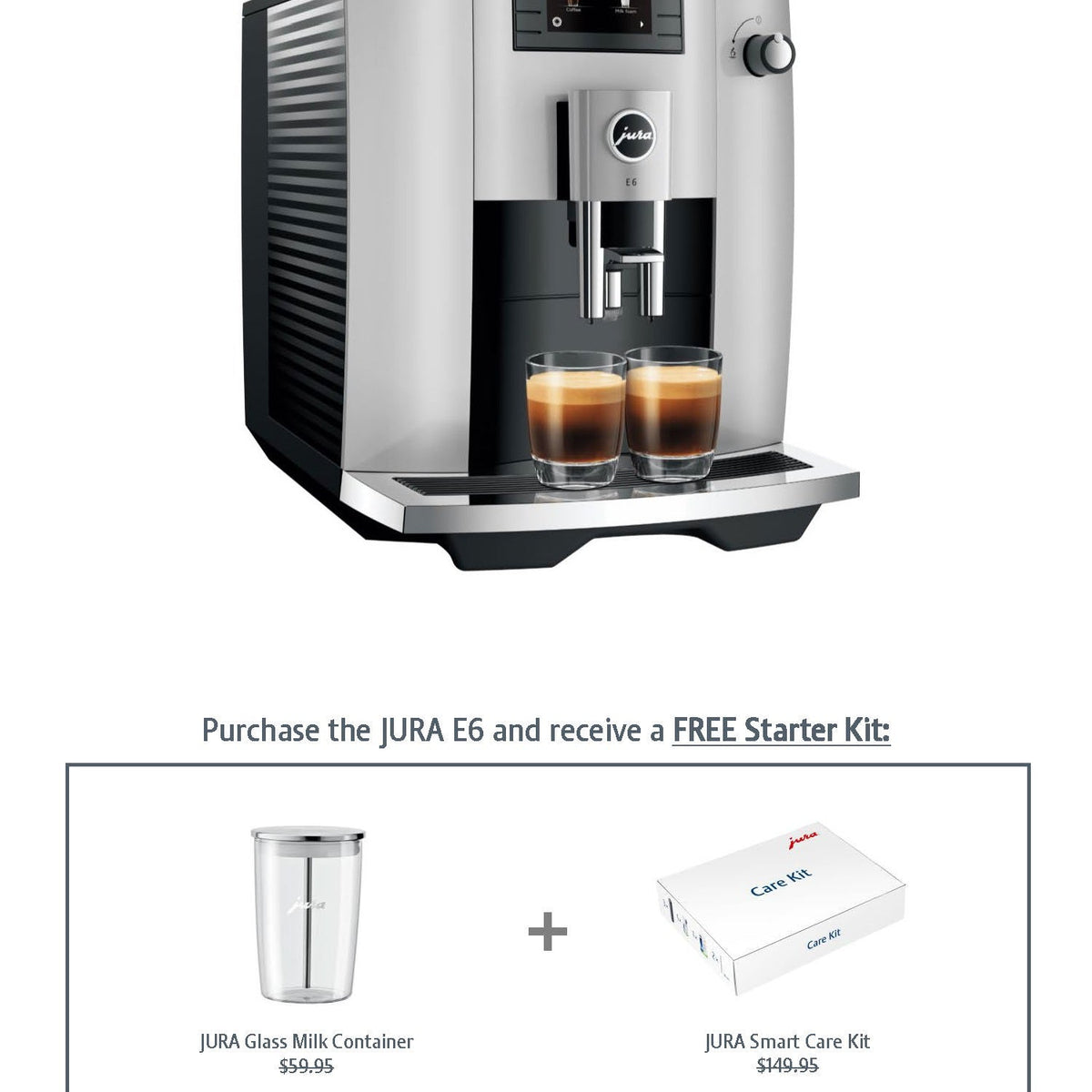 Jura E6 Super Automatic Coffee Machine Platinum