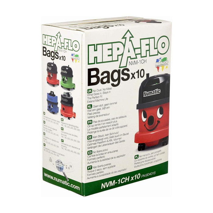 NUMATIC NVM 1CH HEPAFLO BAGS - Pack of 10